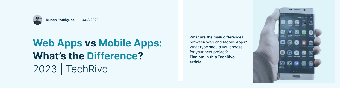 Web apps vs mobile apps banner